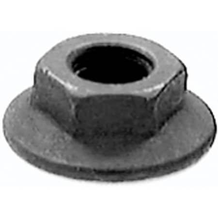 Auveco SPIN LOCK NUT W/ SERR. M6-1.0 THREAD 17MM O.D., 100PK 14855